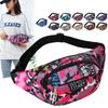 Patrón de Flores Mujeres Hombres Paquete para el Pecho Impermeable Deportes al Aire Libre Bolsa de Tela Oxford Bolsa de Cintura Bolsa Riñonera Bolso Cruzado