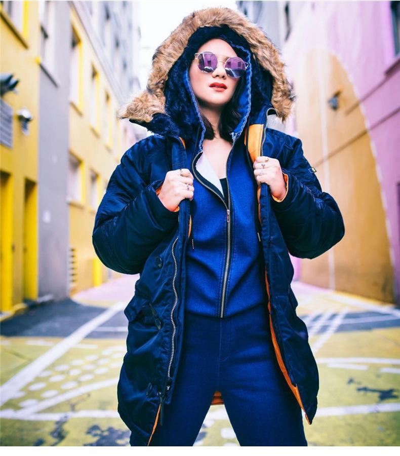 Flight Suit Cotton Coat Windbreaker Cold Proof Suit Men's European and American Air Force Thickened Medium and Long In Winter