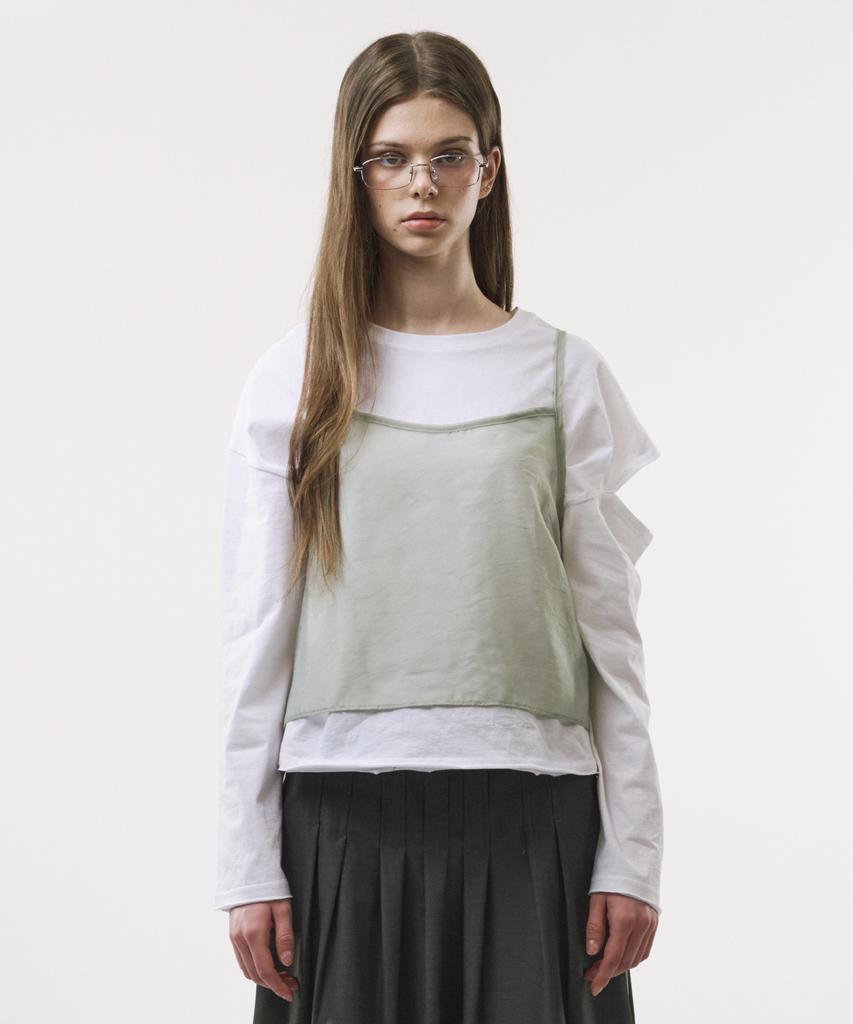 Podeowedeo Cutout Shoulder T-Shirt (White)