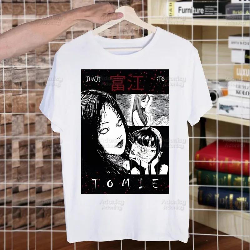 Junji Ito Tomie Shintaro Kago Horror Japan Manga Streetwear T Shirt Harajuku TShirts Short Sleeve Casual T-Shirt Tops Tees