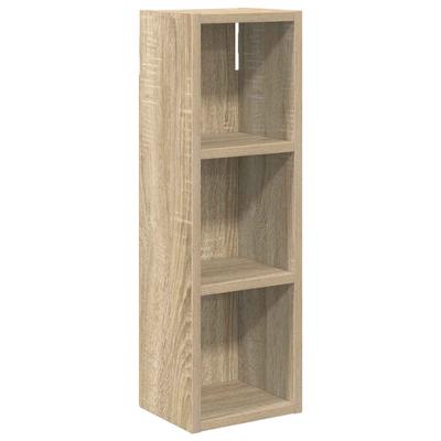 Wall Mounted Bathroom Cabinet with Shelf Sonoma Oak Finish 20 X 16 X 62.5 Cm