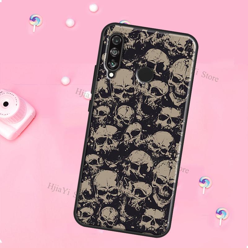 Horror Skull Gothic For Huawei Honor Magic 5 Lite X8 X9 X8a X9a 50 70 P20 P30 P40 P50 P60 Pro P Smart 2019 Case