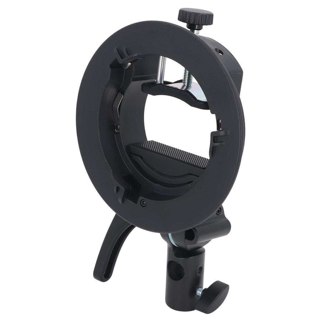 Flash Bracket for Bowens Mount Plastic Metal Round Head Flash Holder Bracket for Godox S2 V1 V860II TT350 AD400Pro