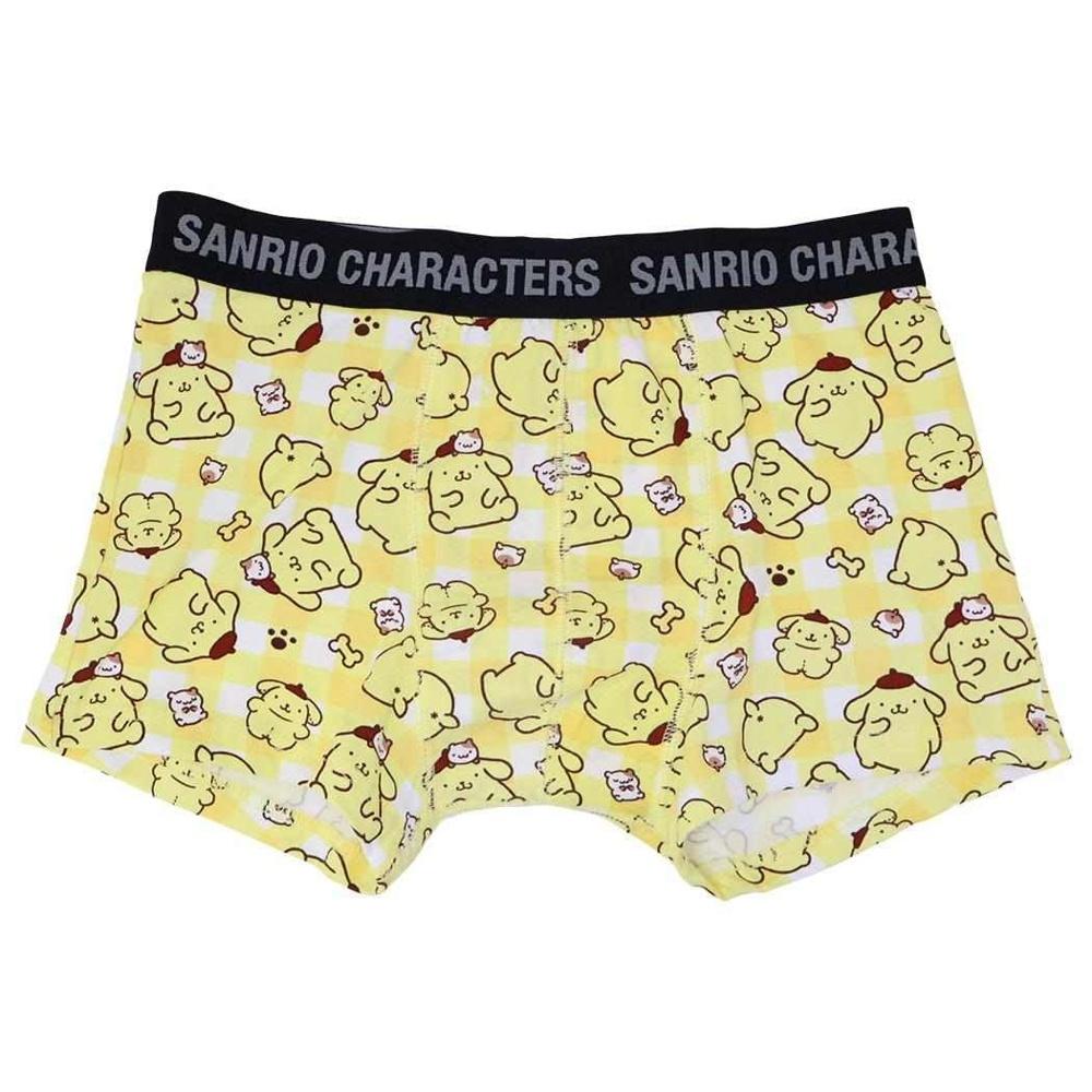 [Small Planet] Pom Purin [Men s Underwear] Boxer Briefs Check Sanrio [L Size]