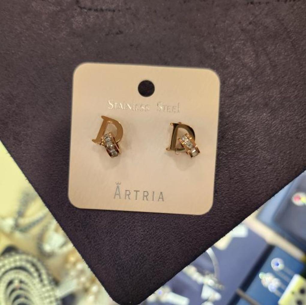 ARTRIA Surgical Steel D-Ring Earrings EWSSESC0018PKF
