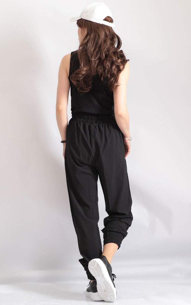 Gold Japan Plus Size Jogger Stretch Perfect for Diet and Black Women's Pants, Long, Training, Goldy-482, 3L,