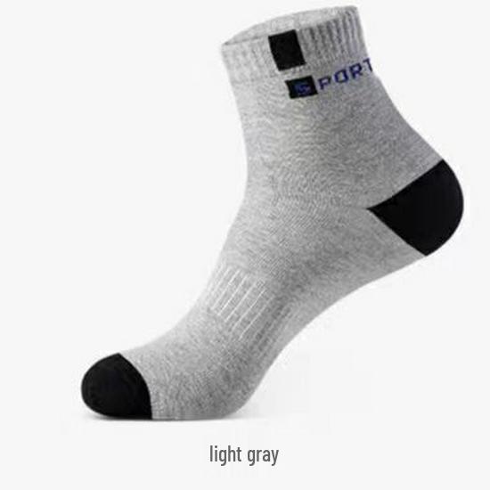 Men's Summer Mid-Calf Cotton Socks - Odor-Resistant, Sweat-Absorbent, Breathable, Thin, and Spring/Summer Sports Letter Design.