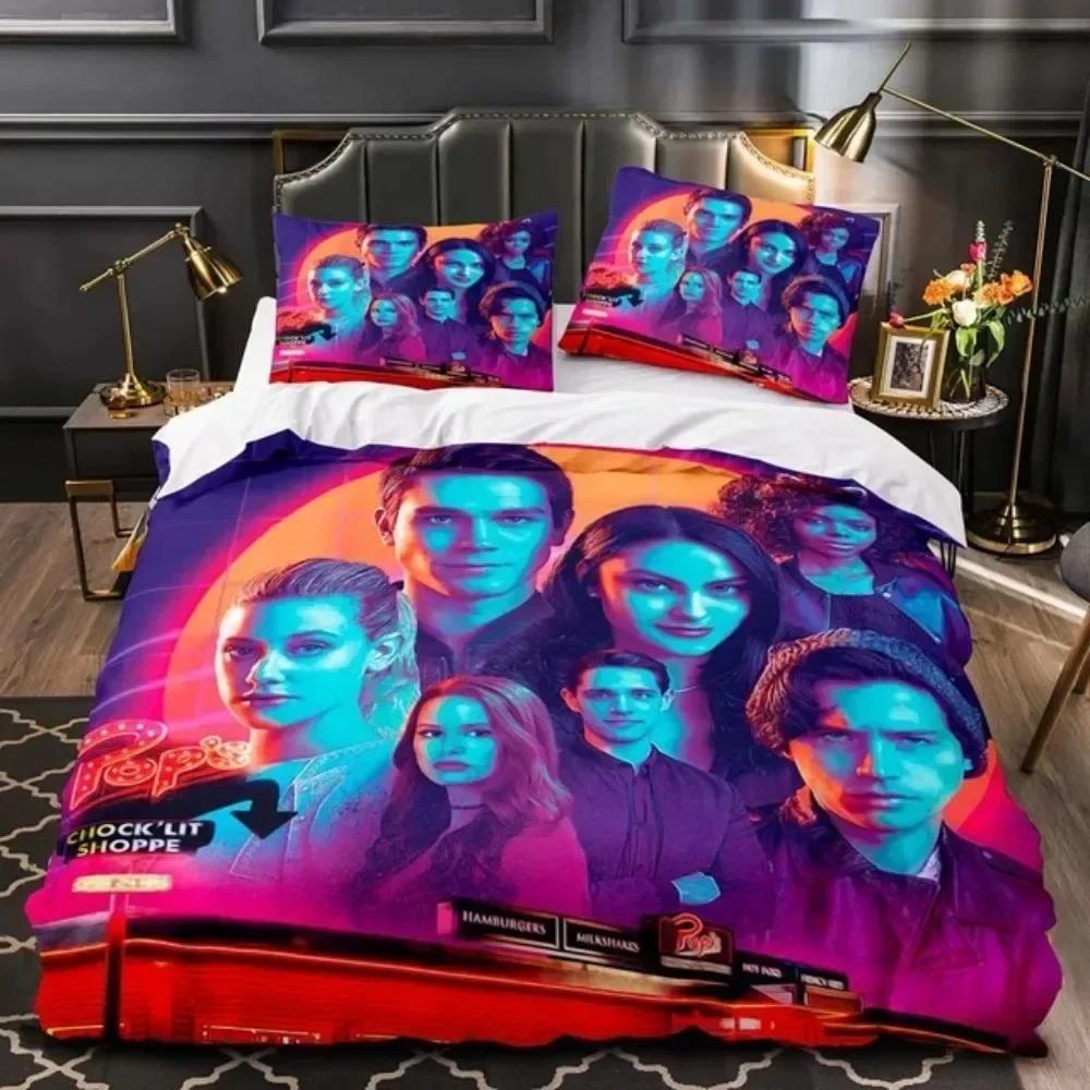 New Movie Riverdale Bedding Set Teens Boys Duvet Cover Set with Pillow Cover Comforter Set Single Queen King Full Size Bed Linen
