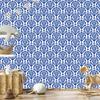 Blue and Azure Damask Wallpaper for Living Room and Bedroom 50x1000