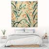 1 Piece Farmhouse Floral Garden Tapestry Wall Hanging - Vibrant corn green and orange floral pattern for bedroom, living room