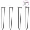 VidaXL Hairpin Legs for Consoles, Set of 4, Anthracite, 72 Cm, Solid Steel 4012426