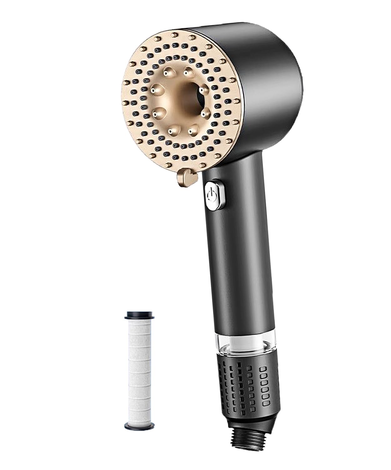 

Shower head with 3 high water powerful cleaning twin stop shower purifies improves skin and hair beautifies and moisturizes gentle spray easy includes серый