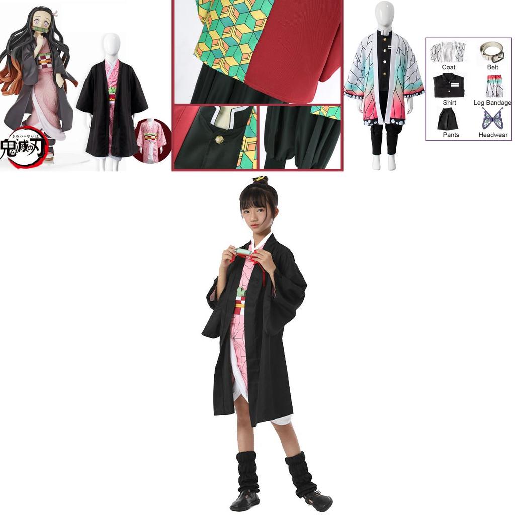 Demon Slayer Kamado Nezuko Cosplay Costume For Kids In Various Colors Exquisite Workmanship And Perfect Stitches