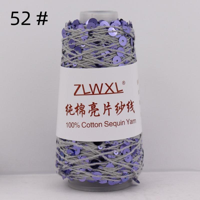 1000g /3200M 100% Cotton Yarn 6mm+3mm Special Sequin Yarn DIY Knitted Garment Accessories Rag Doll Knitting Yarn
