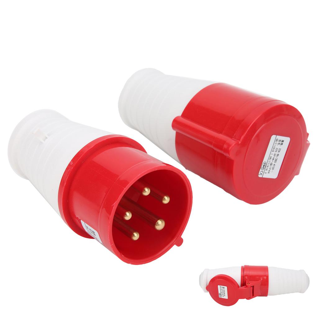 Industrial Plug Connector Set 3 Phase 5 Pin 380415V 32A 3P+N+E IP44 for Agriculture Chemical Metallurgy Station
