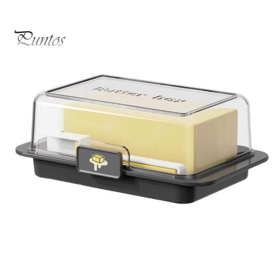 

Коробка для масла, тарелка для резки масла с герметичной крышкой, коробка для хранения масла с ложкой для резки масла для хранения в холодильнике чёрный