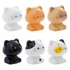 6Pcs/set Cartoon Mini Pet Cat Miniatures Resin Animal Ornament Fairy Garden Decoration Moss Terrarium Micro Landscape