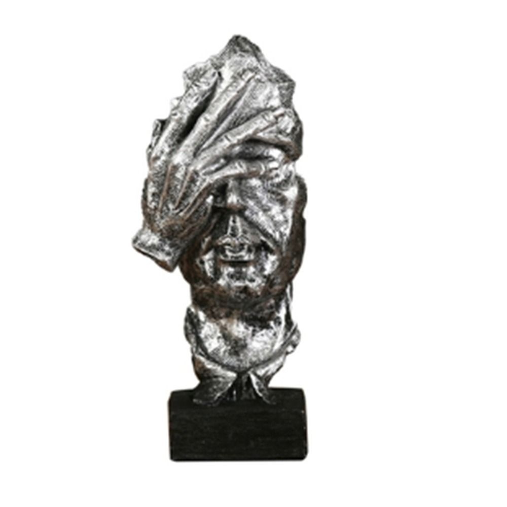 Abstract Statue Resin Desktop Ornaments Sculpture Miniature Figurines Face Character Nordic Art Crafts Office Home
