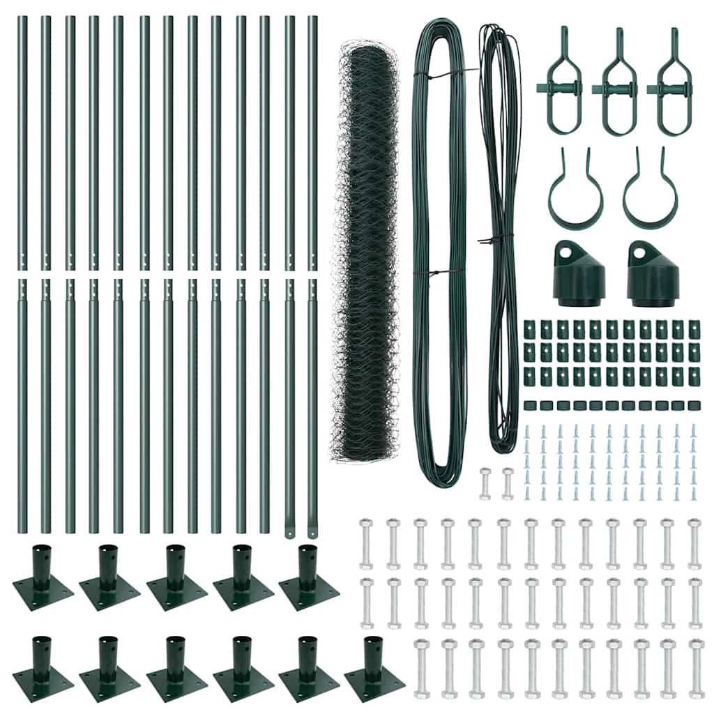 Welded Wire Fence with Concrete Foundation 25 x 1 m (W x H)