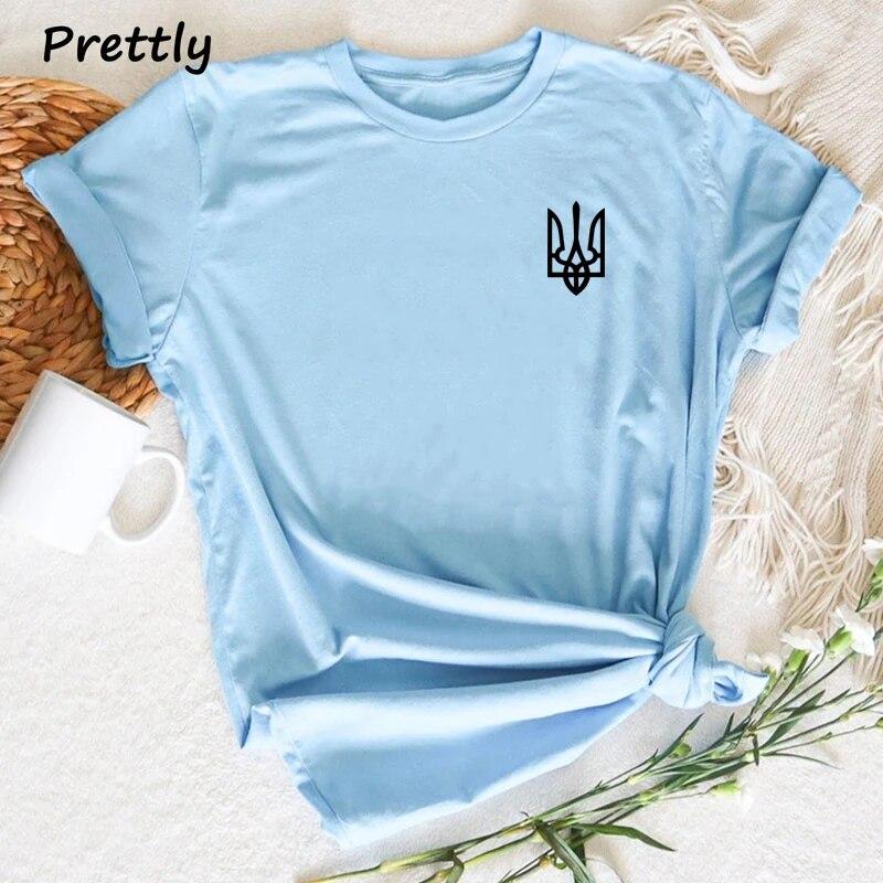 Ukraine T Shirt Woman Clothing Harajuku Pullover O Neck Ukrainian Short Sleeve T-shirt Unisex Female Clothing Top Female Clothes Unisex