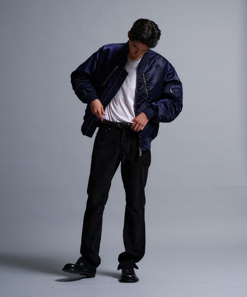 NOTRE ARTS Corduroy Bootcut Pants - Black