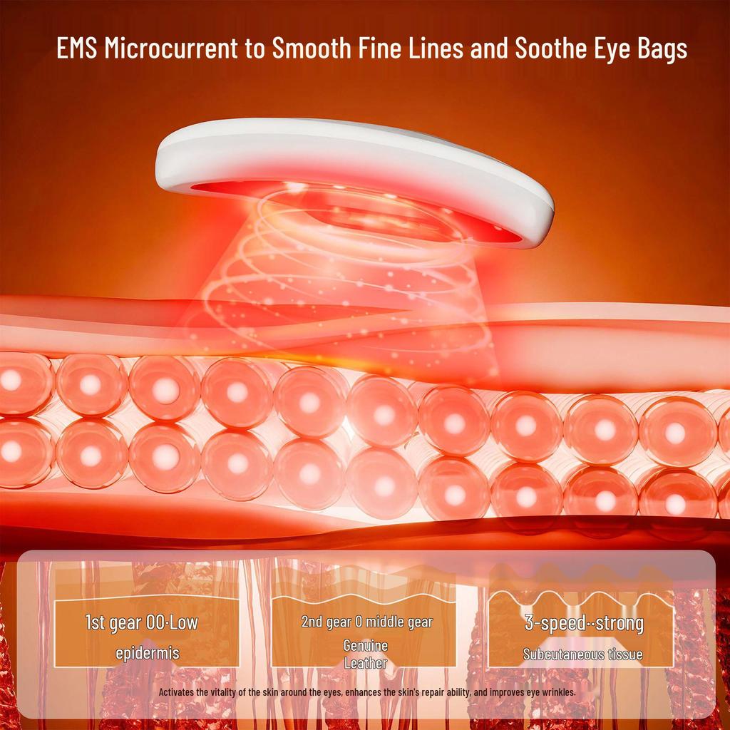 EMS Red Light Eye Massager: Microcurrent Therapy for Lifting, Firming, and Skin Rejuvenation