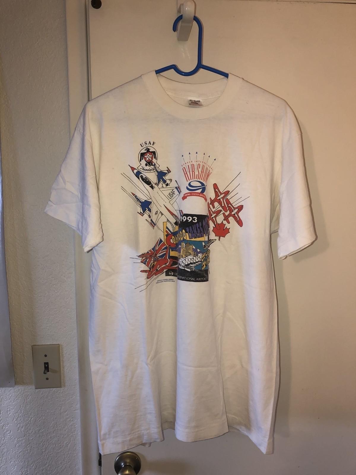 VTG 1993 Denver International Airshow XL Thunderbirds Snowbirds Arrows Unisex T-Shirt M
