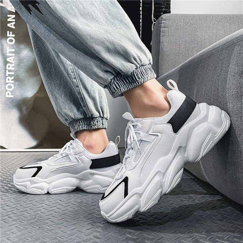 Shoes men's shoes spring new men's sports shoes casual running shoes platform heightening white shoes trendy dad shoes