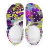 Printed White Garden Clogs Unisex Lightweight EVA Slip On Shoes Breathable Beach Pool Bathroom Home Summer Wear Outdoor Use