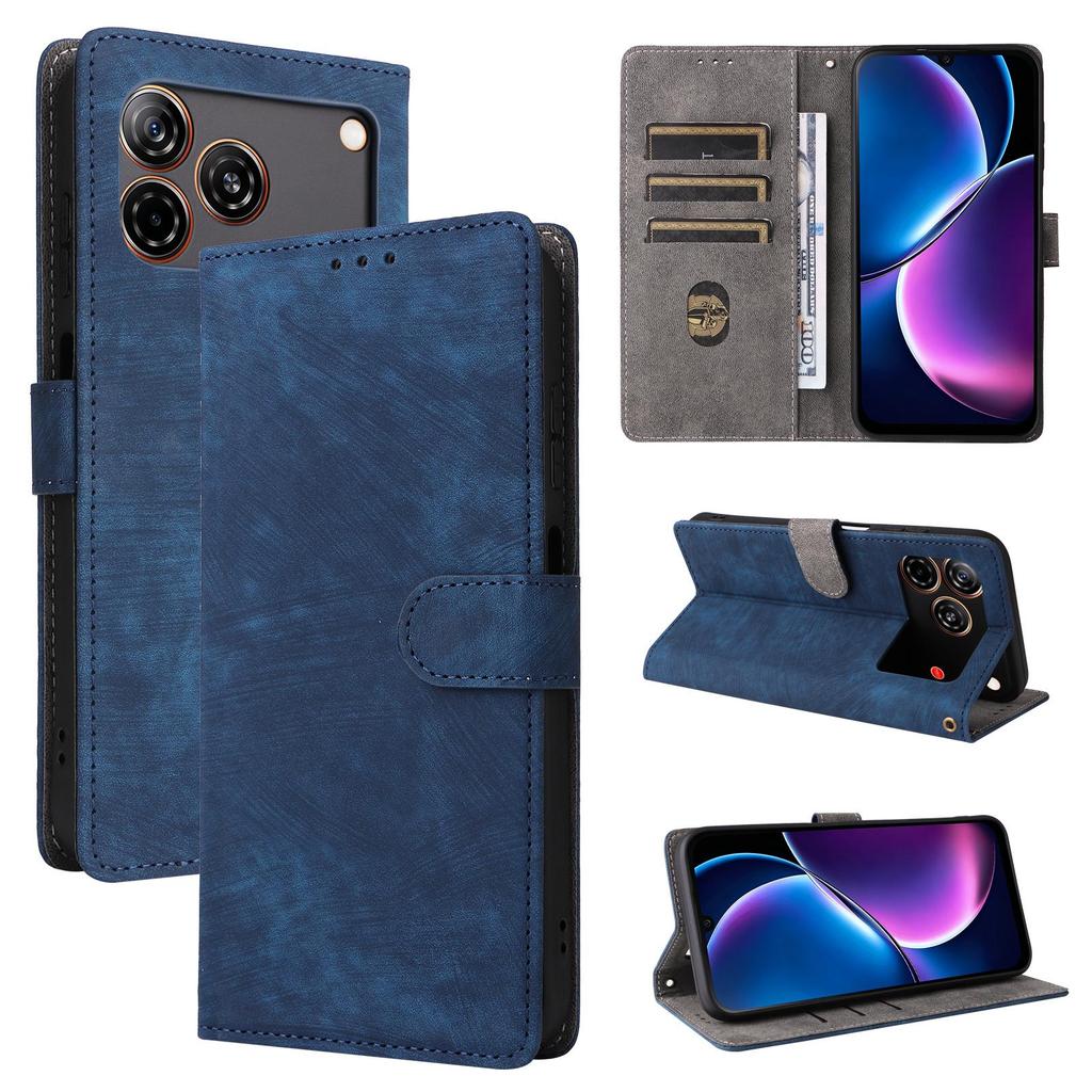Étui à rabat compatible avec ZTE nubia A57 Étui de protection avec fermeture magnétique Portefeuille Étui de téléphone en cuir