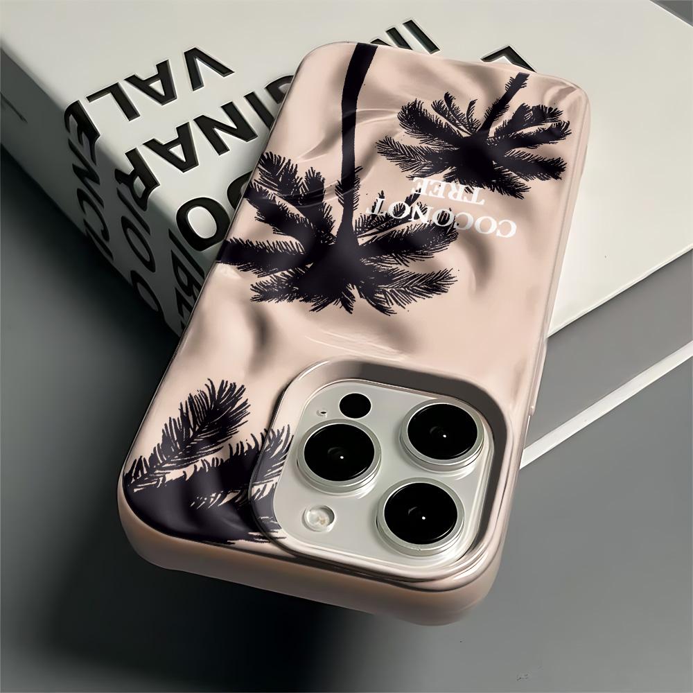 For Iphone 11 Pro Max Case Black Coconut Tree Protective Cover For Iphone 15 14 17 Plus 13 Air 12 16 Cover Funda
