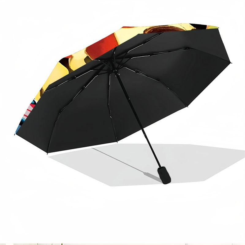 Incredibles Print Automatic Open Close Umbrella, Portable Foldable Umbrella, for Outdoor Commute Camping Trip, Ideal Birthday Gift