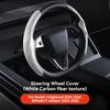 YZ For Tesla Model 3 Y Highland Juniper 2026 Suede velvet Car Steering Wheel Cover DIY carbon fiber texture Sport Steering Wheel