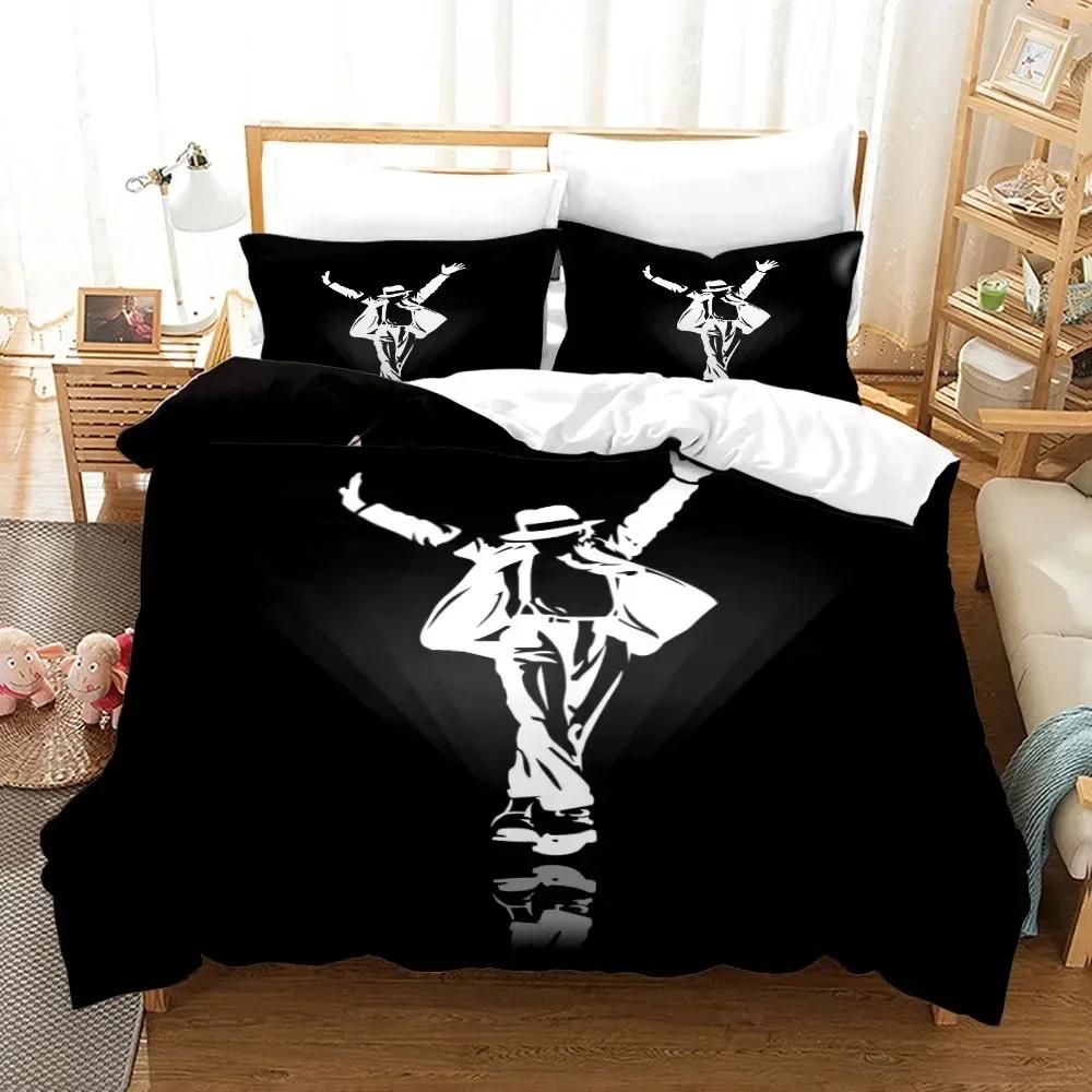 New 3D Print Michael Jackson Comfortable Duvet Quilt Cover Pillowcase Bedding Set Children Bedroom Decoration Home Textile