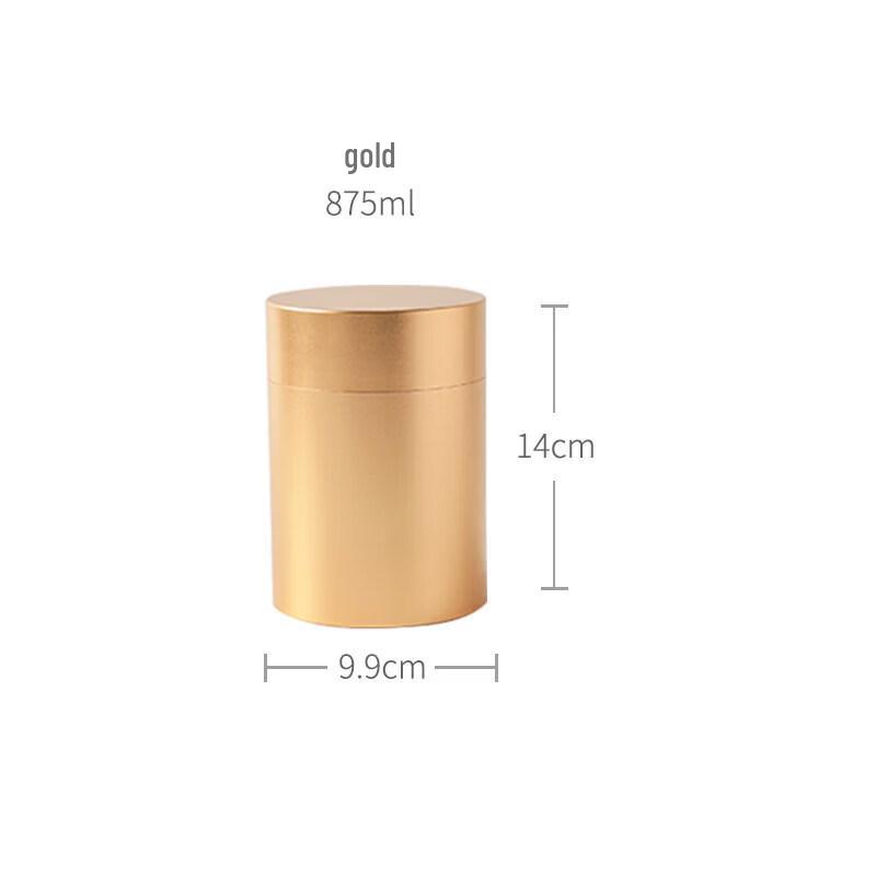 Qiwei Mini Portable Aluminum Alloy Sealed Tea Caddy