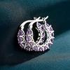 High-Quality Cubic Zirconia Hoop Earrings for Women Stylish Everyday Party Jewelry