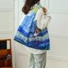 Shopping Bag Reusable Foldable Polyester Tote with Reinforced Stitching Compact Storage Bag for Fruits Vegetables