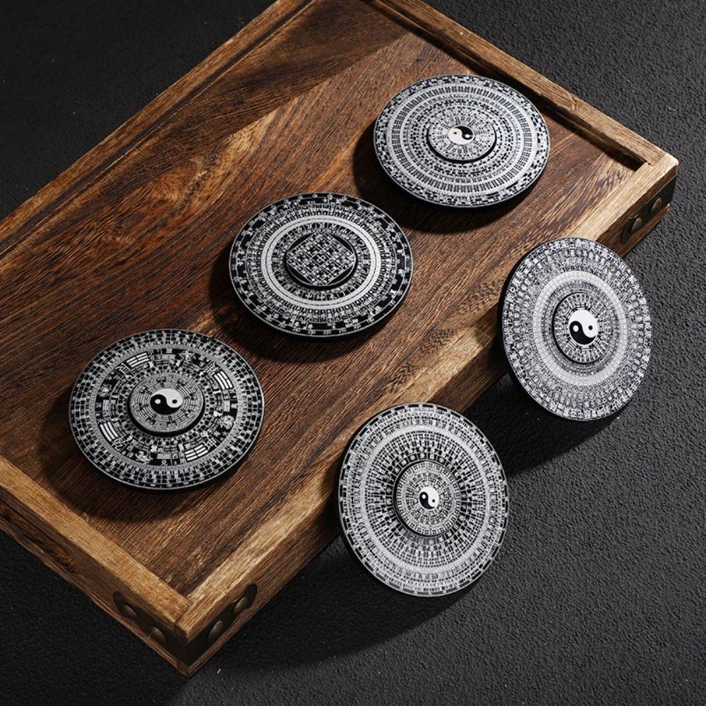 Handheld Tai Chi Fingertip Gyro Bagua Pattern Relax Toy Unique Finger Spinner Office