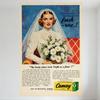 Vintage Camay Soap Ad Metal Tin Sign - Bridal Woman with Daisies Retro Mid-20th Century Wall Plaque for Home Decor, Café, Man Ca