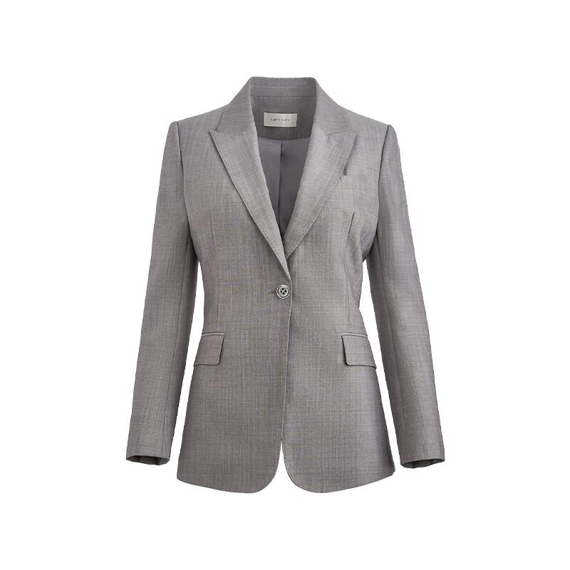 LadyS Elite Grey Wool Blend Professional Three-Piece Suit