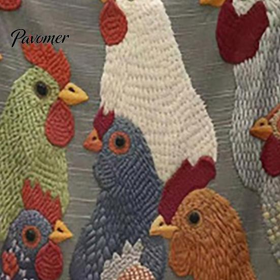 Chicken Pattern Throw Fun Head Plush Blanket Printed Farmhouse Animal Print Vintage Soft Cozy Colorful Rooster Flannel for Couch Sofa Bed Graphic