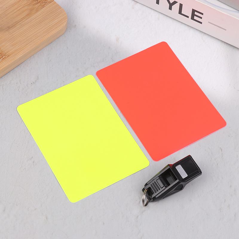 1Pc Whistle + Yellow And Red Cards For Basketball Soccer Volleyball Futsal And Handball Referees Futsal