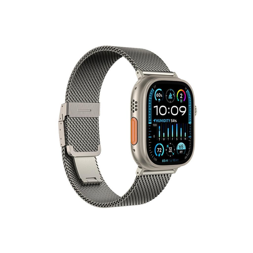 Pasek Tytanowy Na Applewatch 38/40/41/42/44/45/46/49 Mm - Srebrny