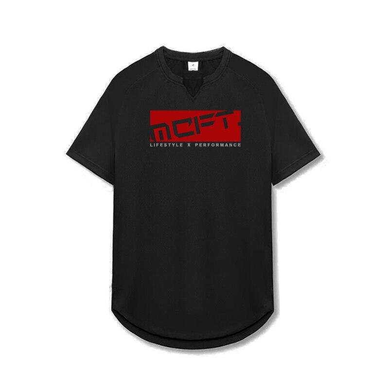 Muscleguys Letní Prodyšné Fitness Tréninkové Oblečení Pánská Móda Ležérní Topy s krátkým rukávem