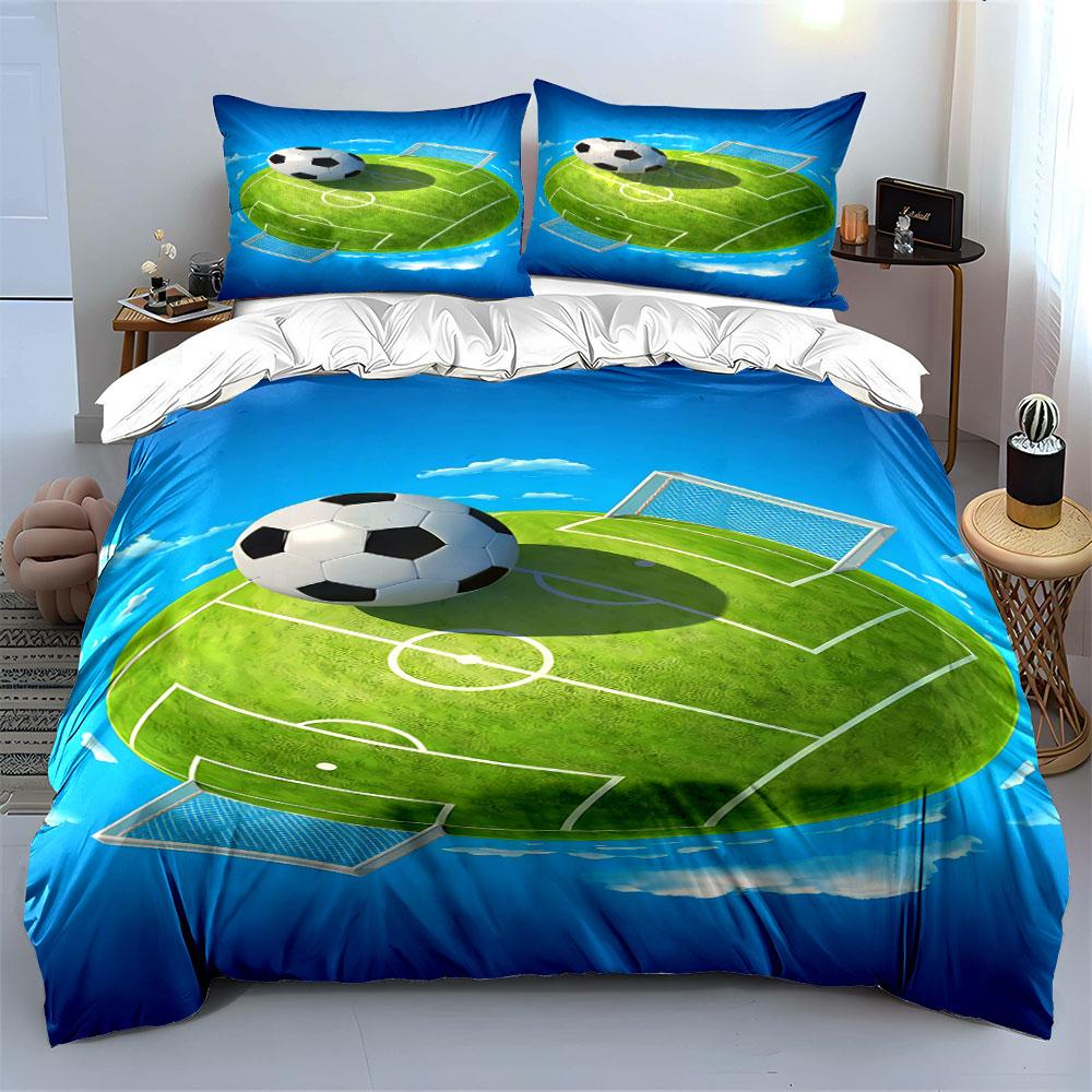 Soccer Field and Ball. Bedding Sets Duvet Cover Sets Duvet Covers Pillowcases(1 * Duvet Cover 2 * Pillowcases, Without Duvet Insert)
