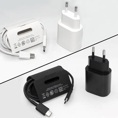 Per Samsung Galaxy A55 M54 F55 A36 A16 A34 A54 Caricabatterie da 25 W Adattatore di ricarica super veloce per Samsung Galaxy S25 S24 S23 S22 S21 S20 Note20 Ultra Note10