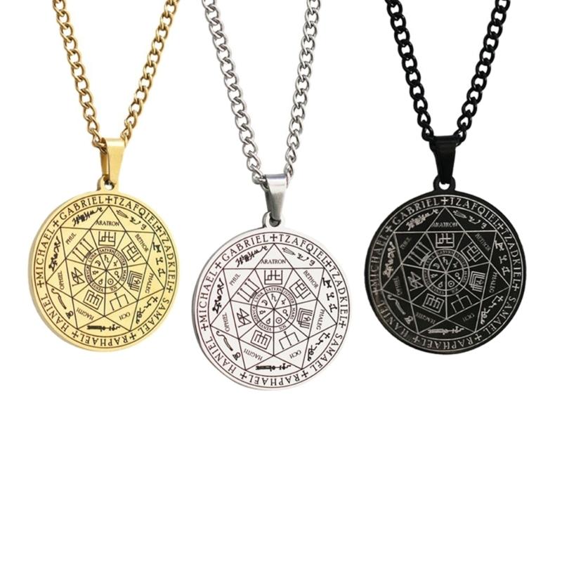 Spiritual Christian Themed Pendant Necklace For Believers Sturdy Stainless Steel Adjustable Chain Religious Jewelry Gift