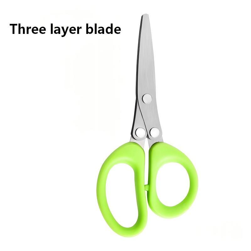 3/5 Layer Sharp Multifunctional Kitchen Scissors Rustproof Stainless Steel Herb Cutter for Kitchen Meal Preparation