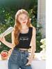 2026 Women's Sexy Letter Print Camisole Top: Short, Versatile Cropped Vest