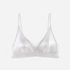 Original French triangle cup underwear women's small breasts sexy light luxury satin seamless jelly soft support bra cover explosion